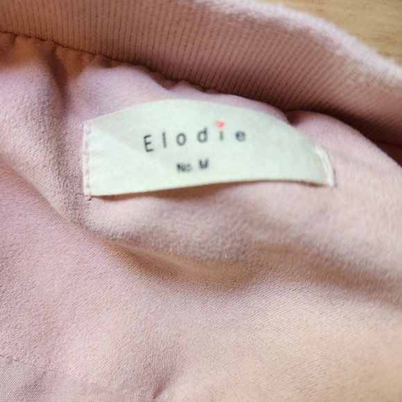 ELODIE M Delicate Bomber Jacket Pastel Pink Mermaid Puffer Kawaii Cute Soft Coat - Picture 3 of 7